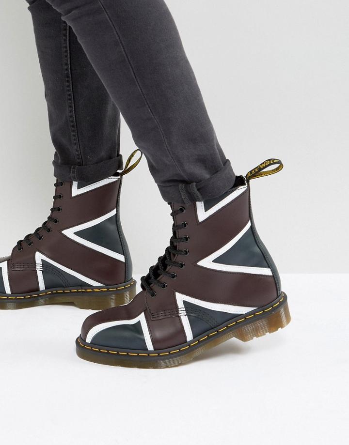Dr Martens Pascal Brit 8 Eye Boots - Navy