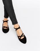 Head Over Heels By Dune Helenna Black Double Strap Flat Shoes - Black