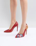 Love Moschino High Heeled Court Shoe - Red