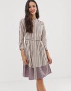 French Connection Long Sleeve Stripe Dress