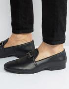 Frank Wright Bar Loafers In Black Leather - Black