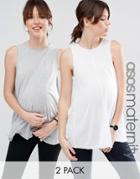 Asos Maternity Swing Tank 2 Pack - Multi