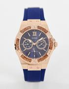 Guess W1053l1 Limelight Silicone Watch - Navy
