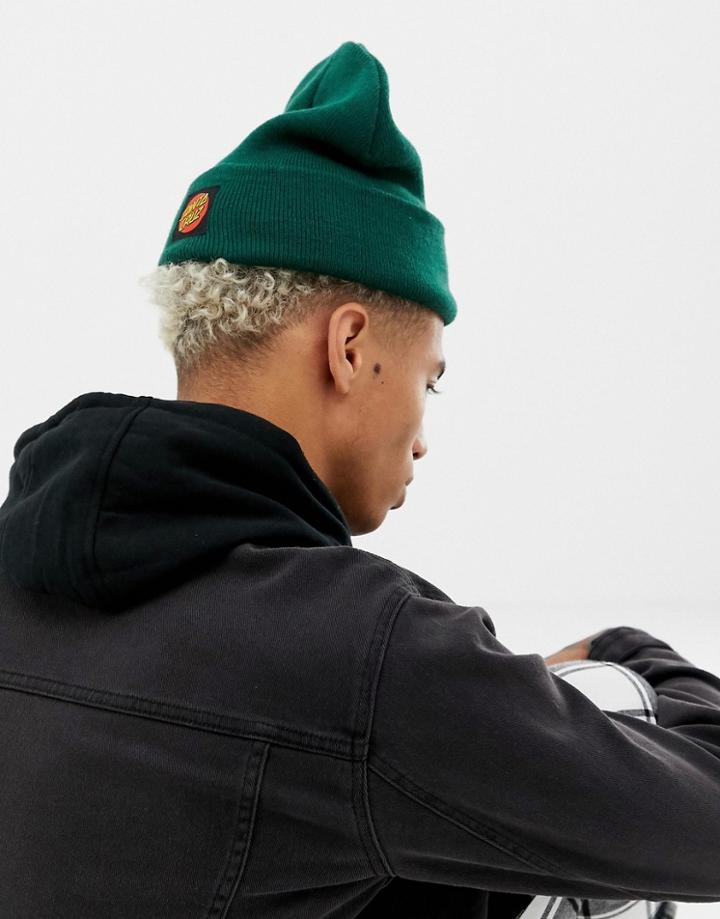 Santa Cruz Classic Dot Beanie In Green - Green