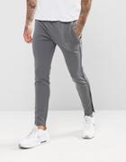 Gym King Track Skinny Joggers In Gray With Reflective Logo - Gray