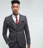 Harry Brown Tall Skinny Gray Nep Suit Jacket - Gray
