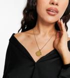 Hoops + Chains Ldn Double Sided Spinner Necklace With Life Status Slogan In 18kt Waterproof Gold Plate