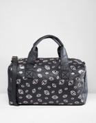 Oh My Gosh Accessories Eye Detail Printed Weekend Carryall - Black