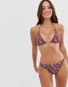 Gestuz Pilea Rose Bikini Triangle Top - Multi