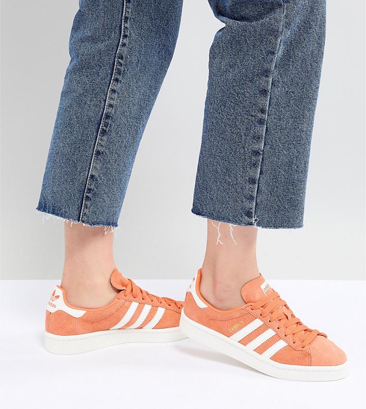 Adidas Originals Campus Sneakers In Orange - Black