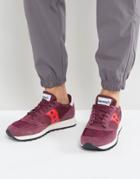 Saucony Jazz Original Vintage Sneakers In Burgundy S70321-6 - Red