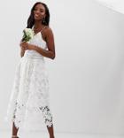 Y.a.s Tall Floral Lace Cami Dress In White