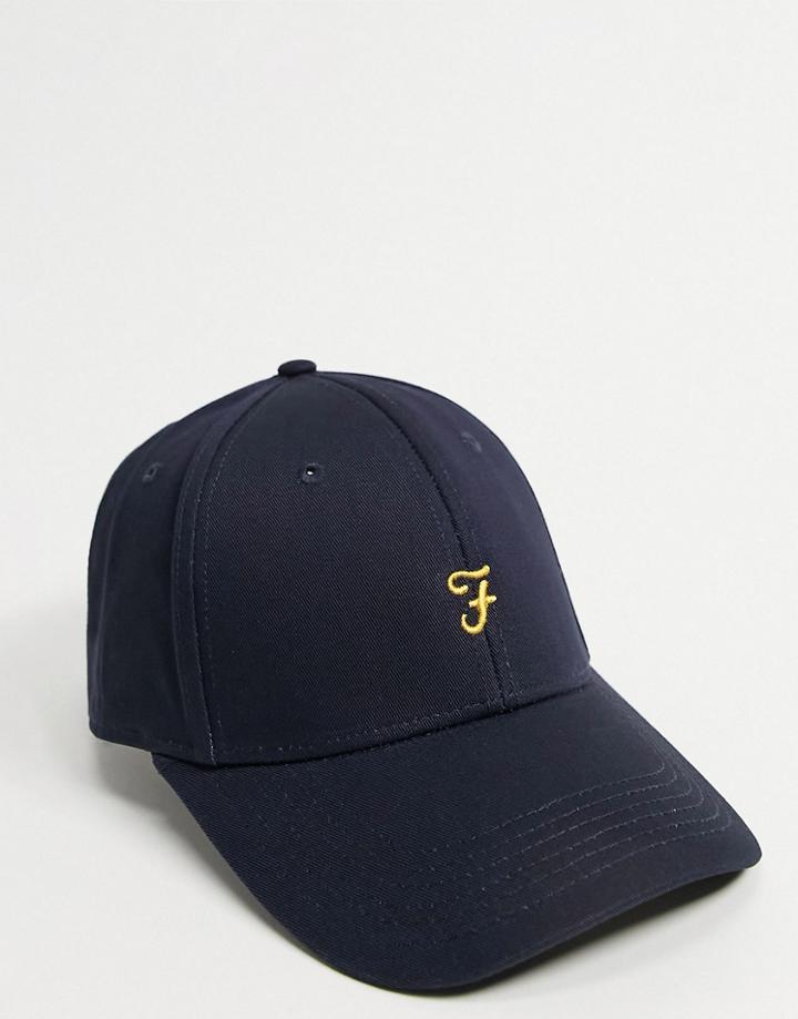 Farah Logo Cap In Navy
