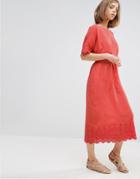 Vanessa Bruno Athe A Line Midi Dress With Detailing - Red