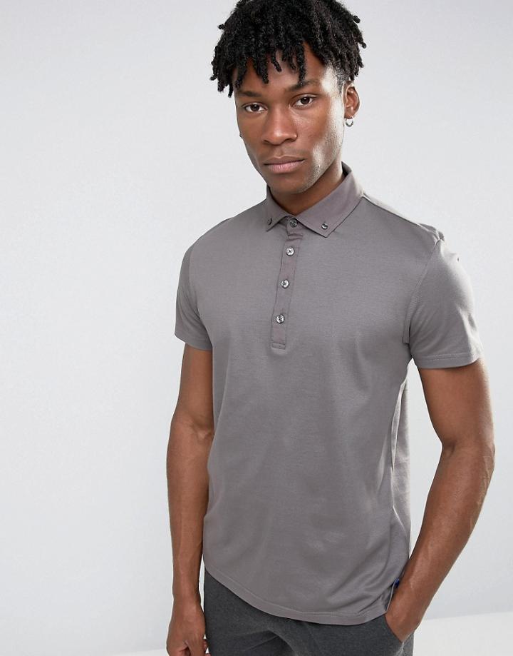 Burton Menswear Gray Pique Polo - Gray