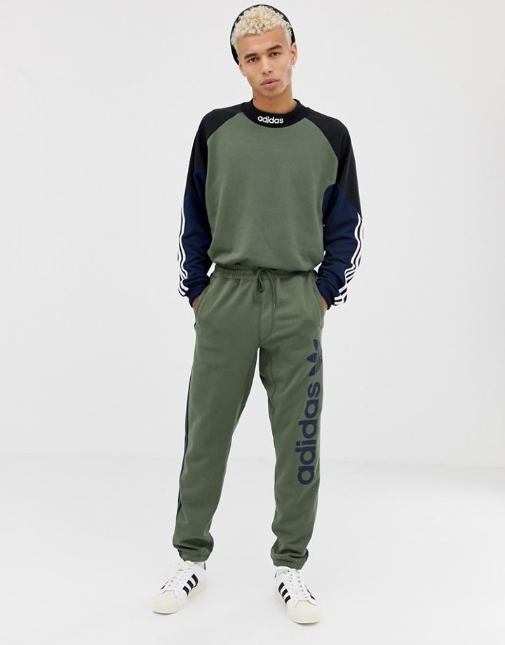 Adidas Skateboarding Goalie Sweat In Green Dh6658
