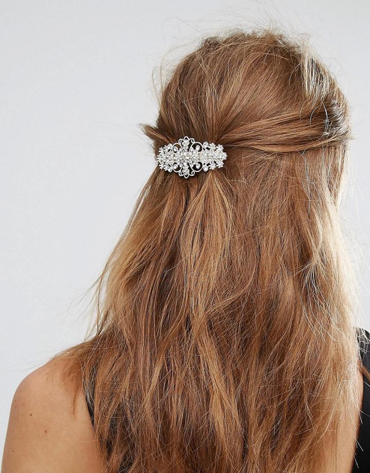 New Look Jewelled Hair Clip - Silver