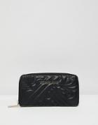 Versace Jeans Baroque Zip Around Wallet - Black