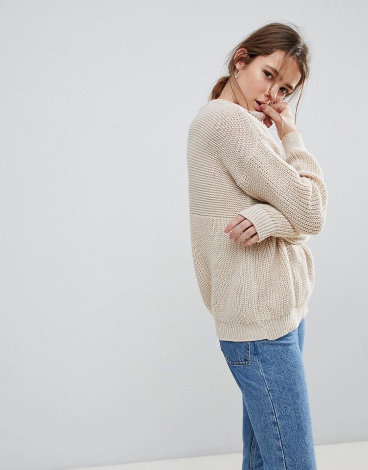 Daisy Street Relaxed Sweater - Cream