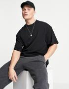Only & Sons Oversize Heavy Weight T-shirt In Black