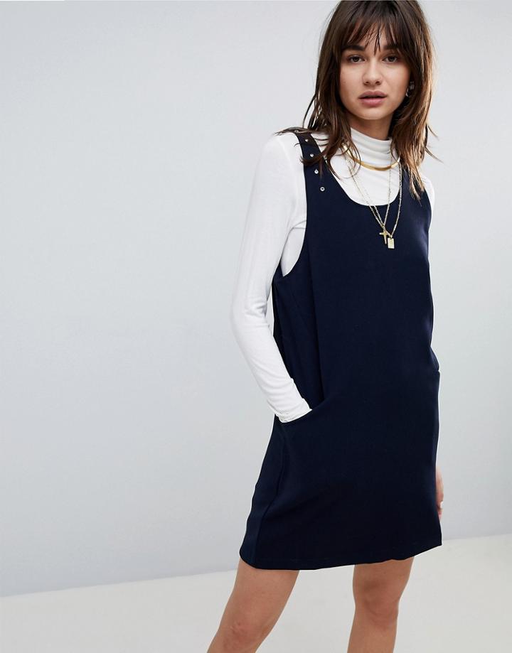 Cubic Anne A Line Dress - Navy