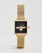 Olivia Burton Molded Bee Square Dial Watch - Gold