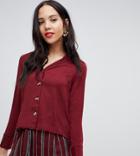 New Look Tall Shirt In Burgundy - Red