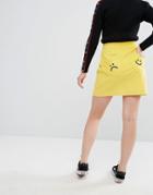 Lazy Oaf Aline Skirt With Moody Bum - Yellow