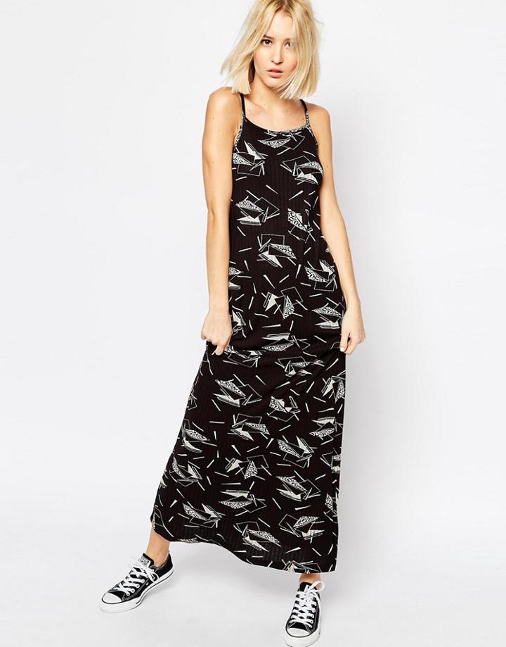 Dr Denim Adriana Print Maxi Tank Dress - Black