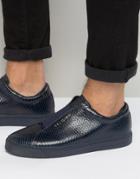 Religion Snakeskin Sneakers - Navy