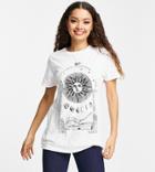 Asos Design Luna Sol Motif T-shirt-white