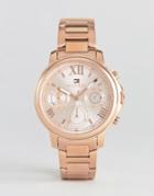 Tommy Hilfiger 1781743 Claudia Bracelet Watch In Rose Gold - Gold