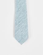 Asos Design Slim Tie With Texture And Polka Dot Detail In Mint-green