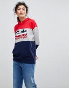 Wrangler Color Block Gals Logo Hoody-navy