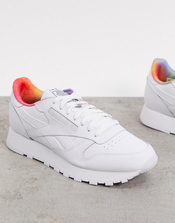 Reebok Pride Classic Leather Trainers In White