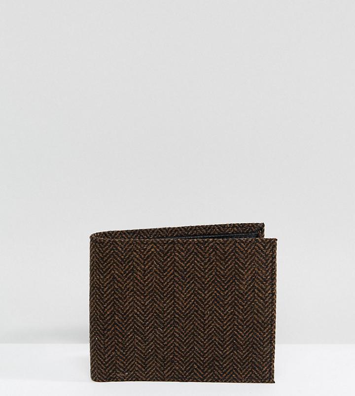 Heart & Dagger Tweed Wallet - Brown