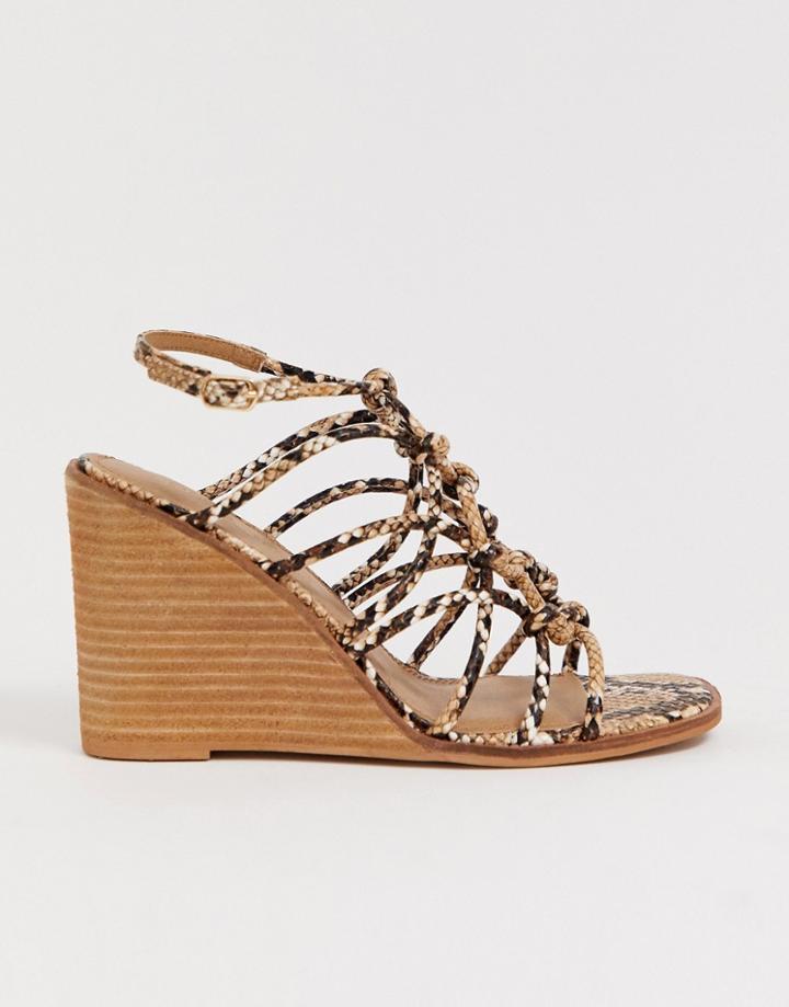 Asos Design Zoe Wedge Sandals - Multi