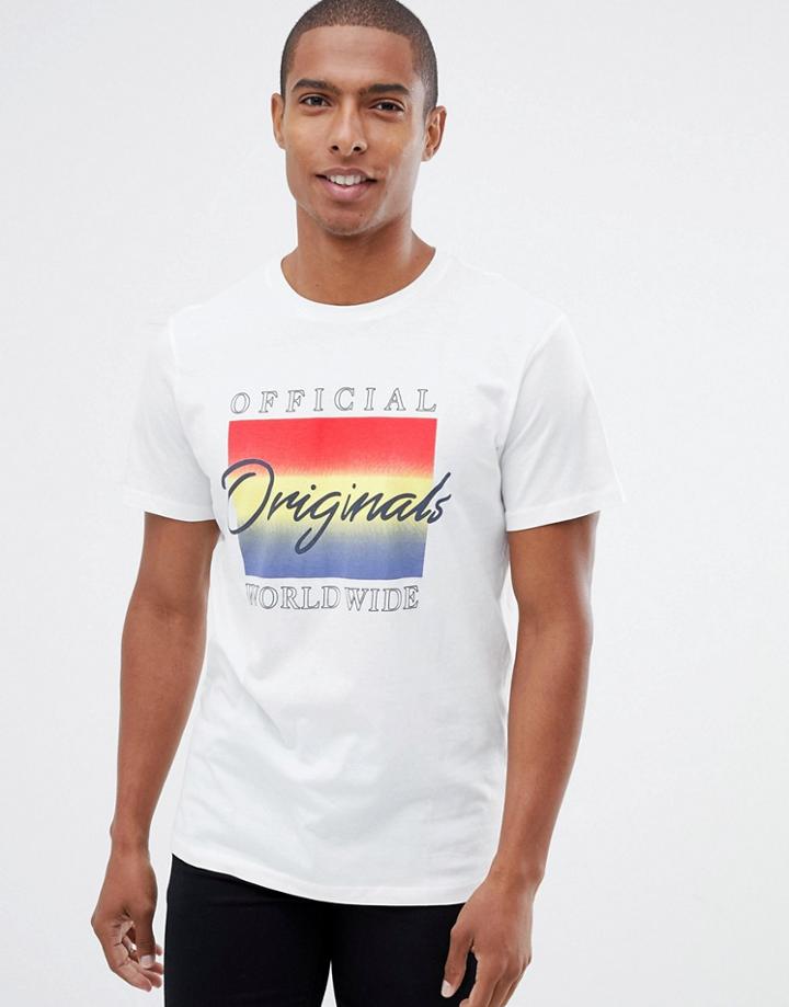 Jack And Jones Originals Logo T-shirt - White