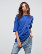 Asos T-shirt In Super Oversized Fit - Blue