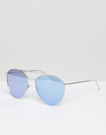Quay Australia Indio Aviator Sunglasses - Silver