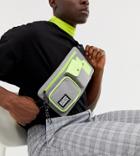 Reclaimed Vintage Unisex Utility Multi Pocket Belt Bag-gray