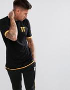 11 Degrees Muscle Layered T-shirt In Black - Black