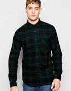 Jack & Jones Brushed Check Shirt - Black