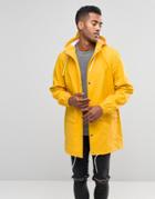 D-struct Longline Water-resistant Jacket With Hood - Yellow
