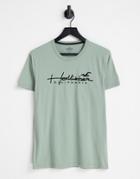 Hollister T-shirt In Green With Chest Logo