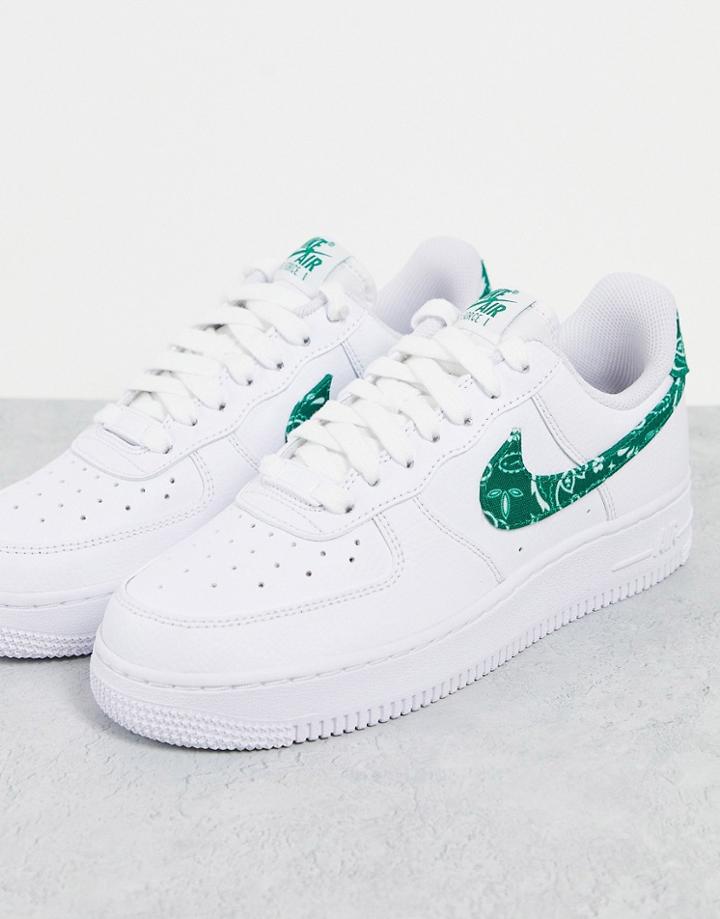 Nike Air Force 1 '07 Essential Sneakers In White/malachite