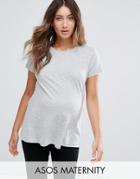 Asos Maternity Crew Neck T-shirt - Gray