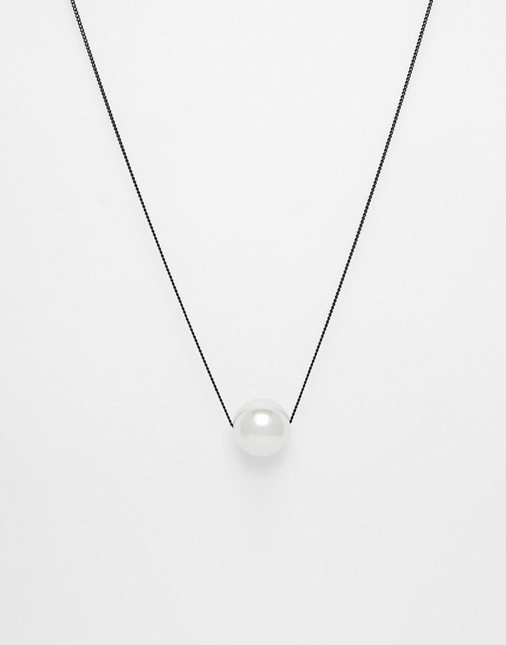 Pieces Deo Pearl Necklace - Cream