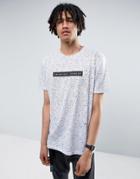 Criminal Damage T-shirt In White With Speckle - White