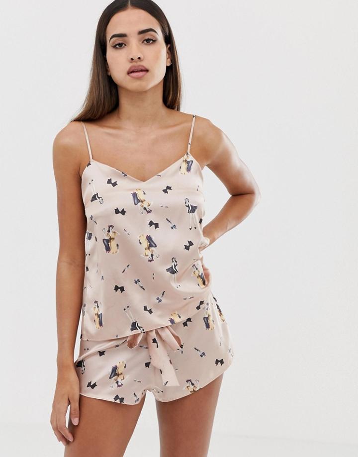 Diane Houston Dolly Print Camisole - Pink